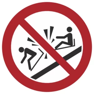 zakaz najeżdżania na siebie sań