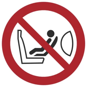 zakaz ustawiania fotelika dziecięcego