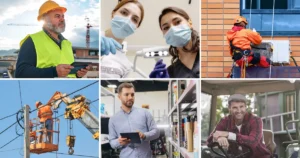 Ocena ryzyka zawodowego – przykładowe stanowiska pracy: kierownik budowy, asystentka stomatologiczna, alpinista przemysłowy, monter sieci elektroenergetycznych, kierownik sklepu, traktorzysta